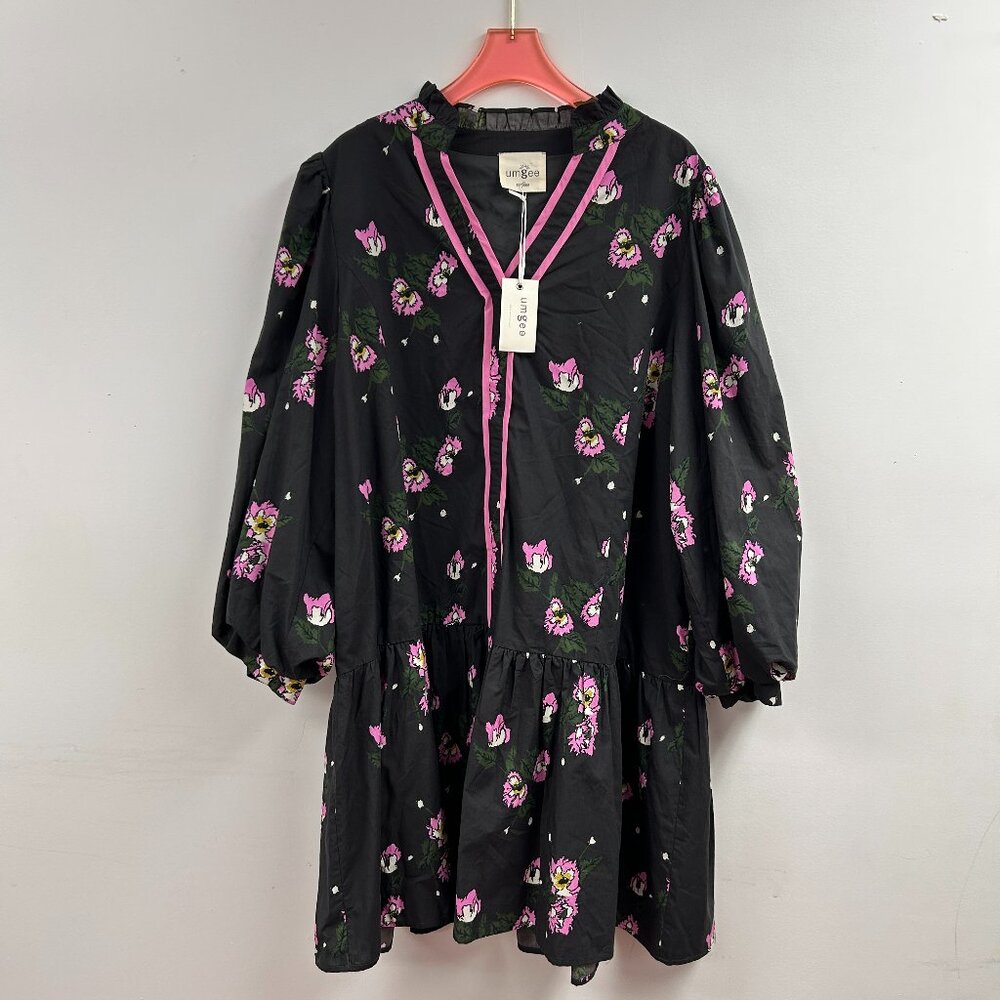 Floral Mini Dress with Puff Sleeves - WC5377